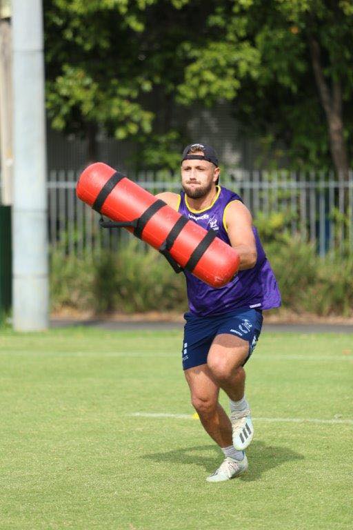 Tyson Smoothy putting in the hard yards at Storm pre-season training