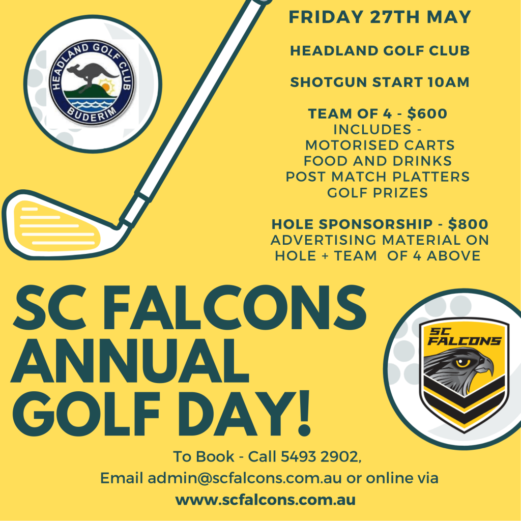 Falcons 2022 Golf Day - 27th May @ Headland Gold Club
