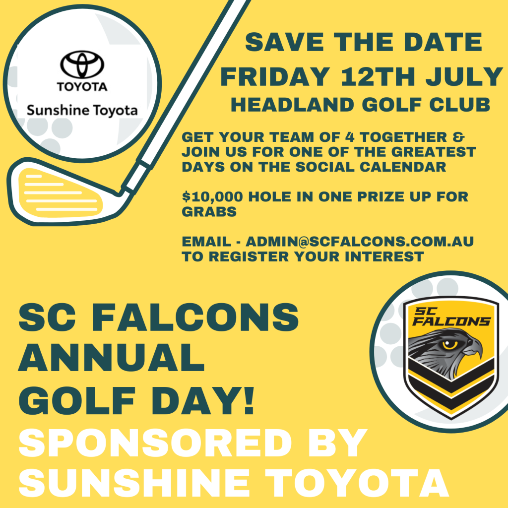 Save The Date for the Falcons Annual Golf Day
