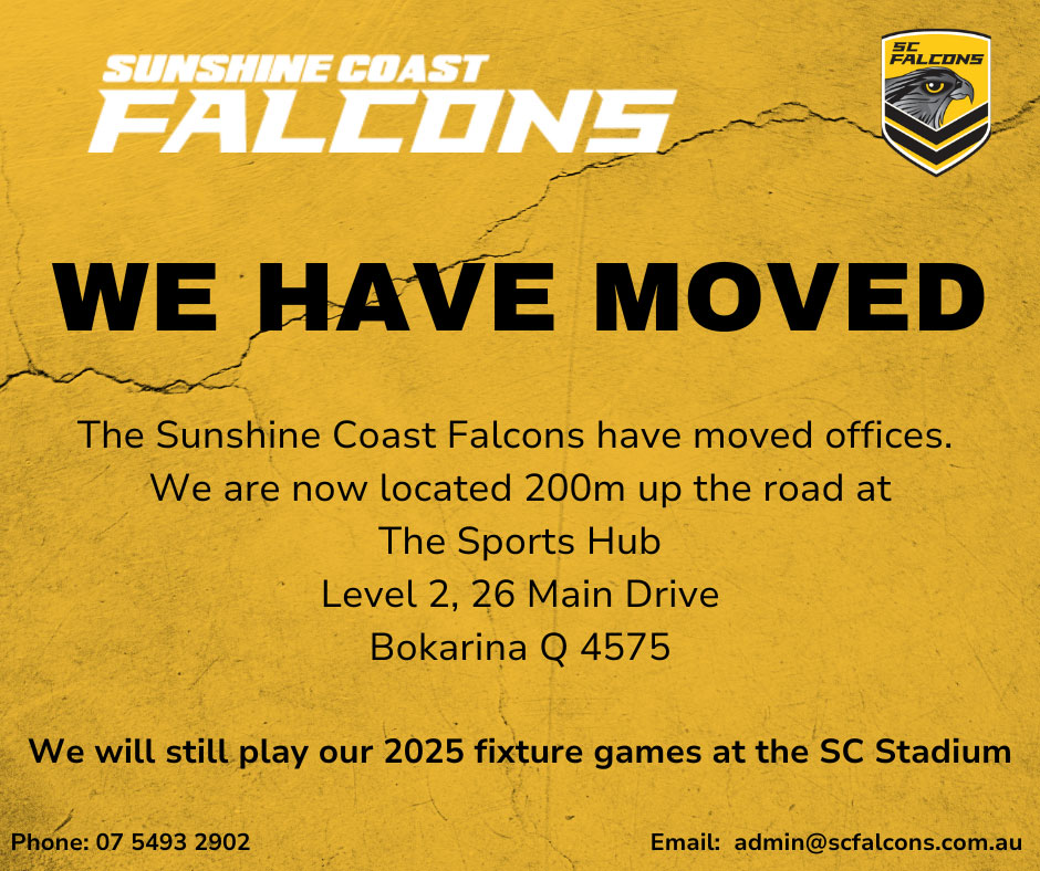 SC Falcons have moved Office