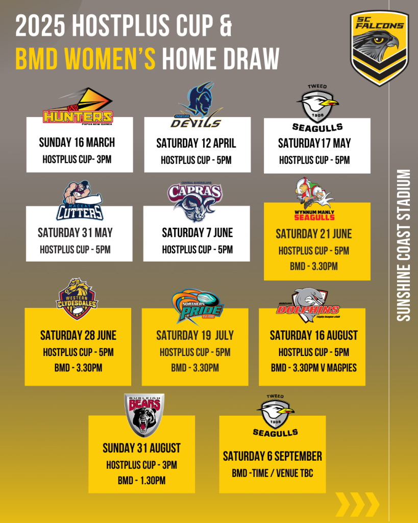 BMD Womens Home Games for 2025