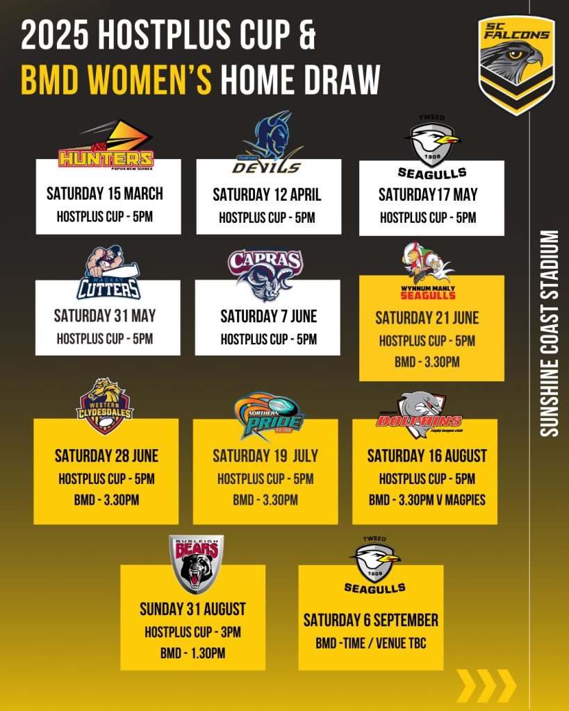 BMD Womens Home Games for 2025