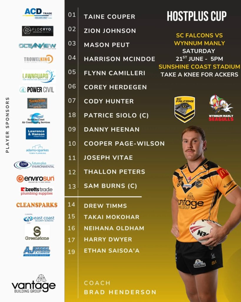 Hostplus Cup Round 14 - Falcons 18 -Wynnum Manly 46