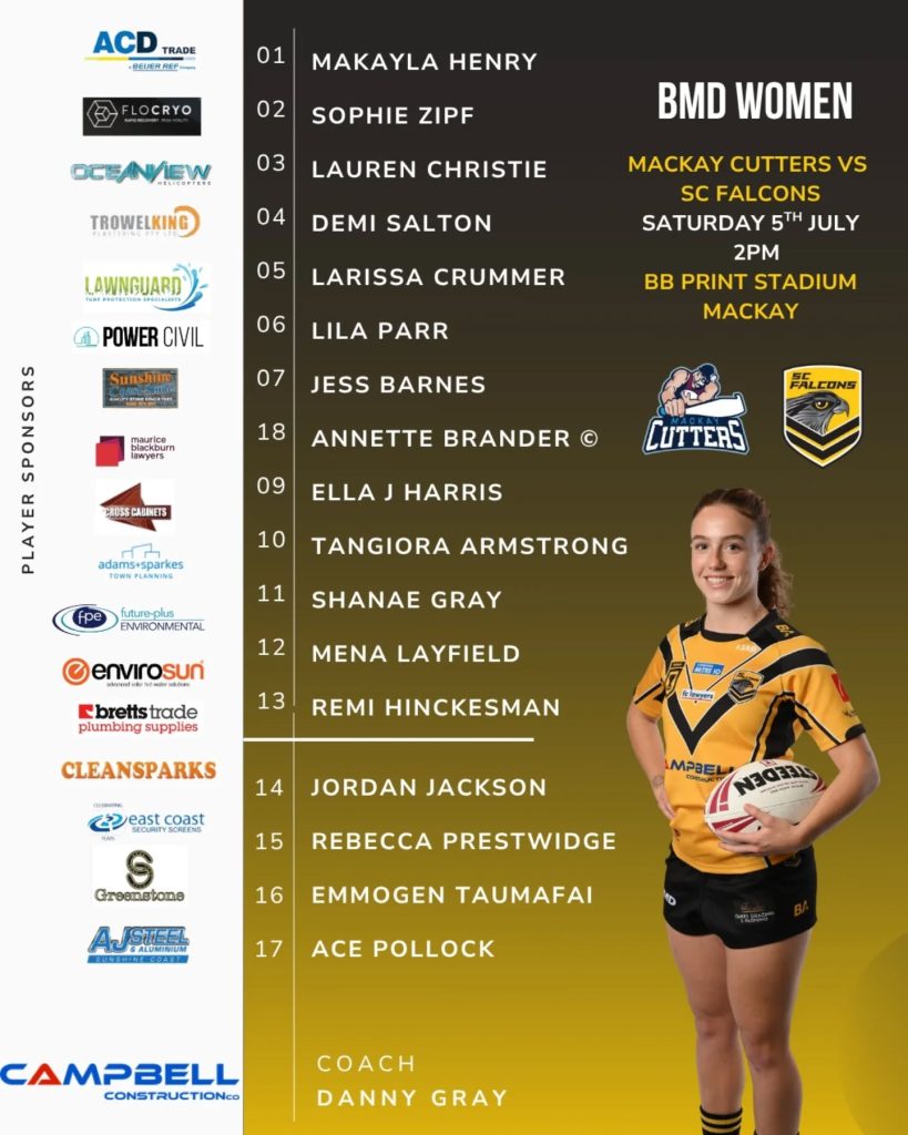 BMD Premiership - Round 4 - Falcons 30 - Cutters 14